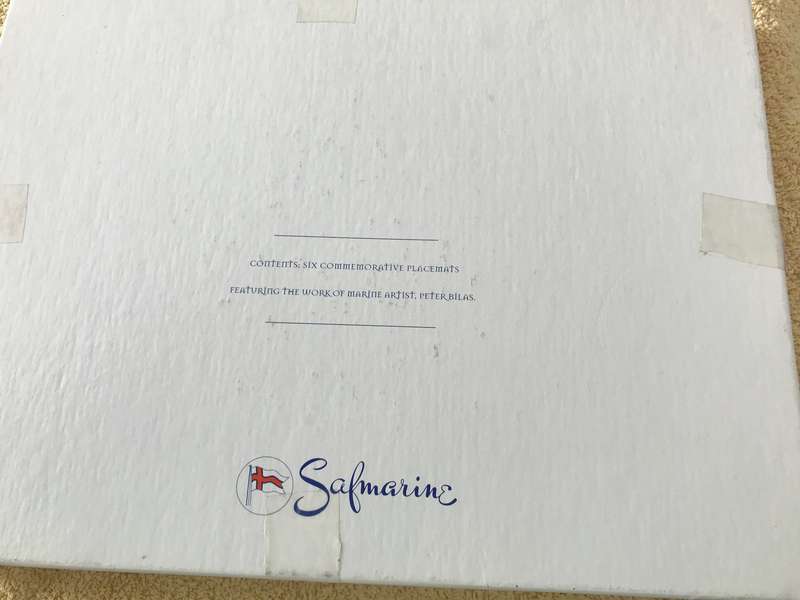 Safmarine Golden Jubilee (1946-1996) 6 place mats inside Box