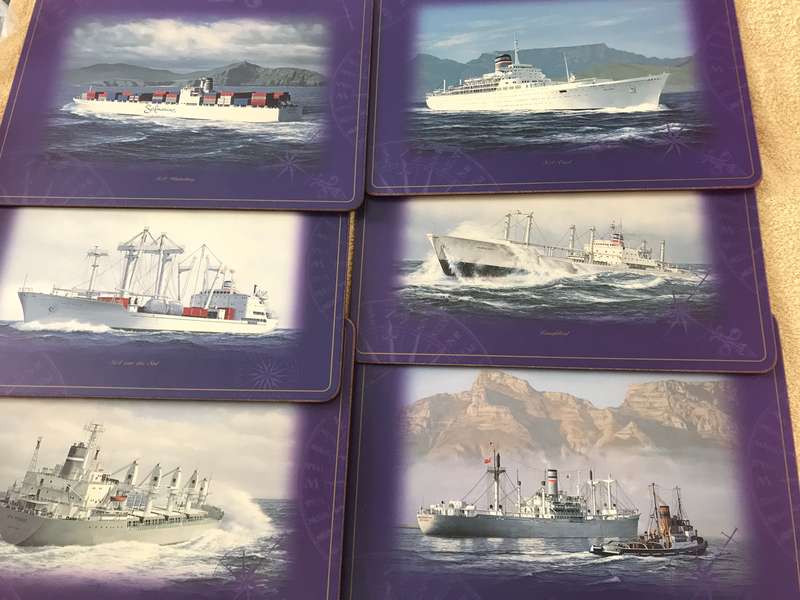 Safmarine Golden Jubilee (1946-1996) 6 place mats inside Box