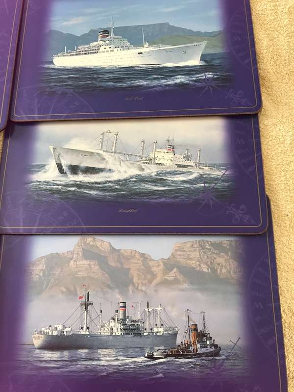 Safmarine Golden Jubilee (1946-1996) 6 place mats inside Box