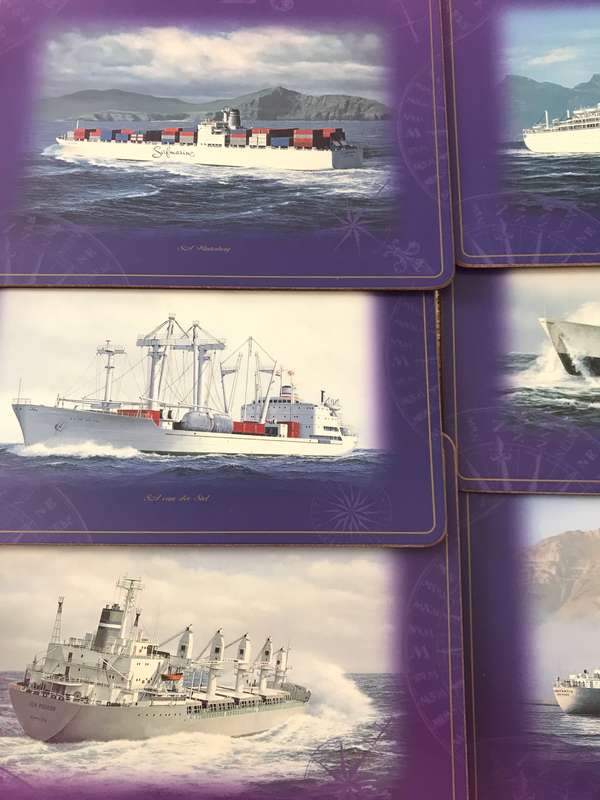Safmarine Golden Jubilee (1946-1996) 6 place mats inside Box