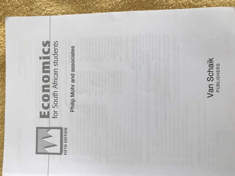 Economics for South African students 5th edition Philip Mohr snd associates