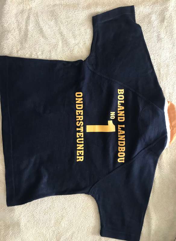 Rugby Jersey size 34 Black Vintage No. 1 Boland Landbou