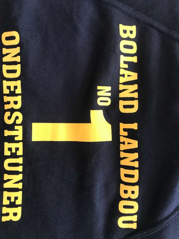 Rugby Jersey size 34 Black Vintage No. 1 Boland Landbou