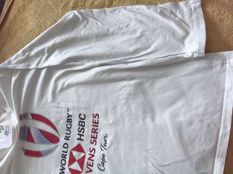 World Rugby HDBC Sevens Series Cape Town size Medium White long sleeve