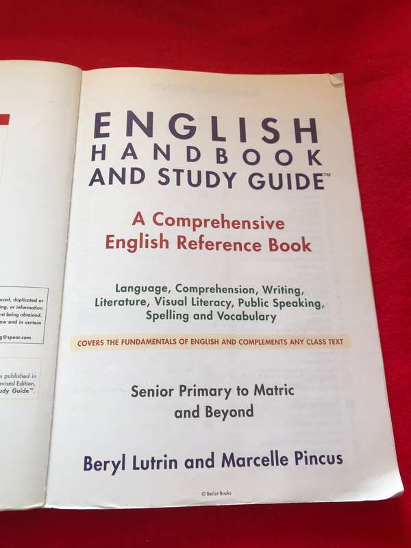 English Handbook and Study Guide A Comprehensive English Reference book by Beryl Lutrin