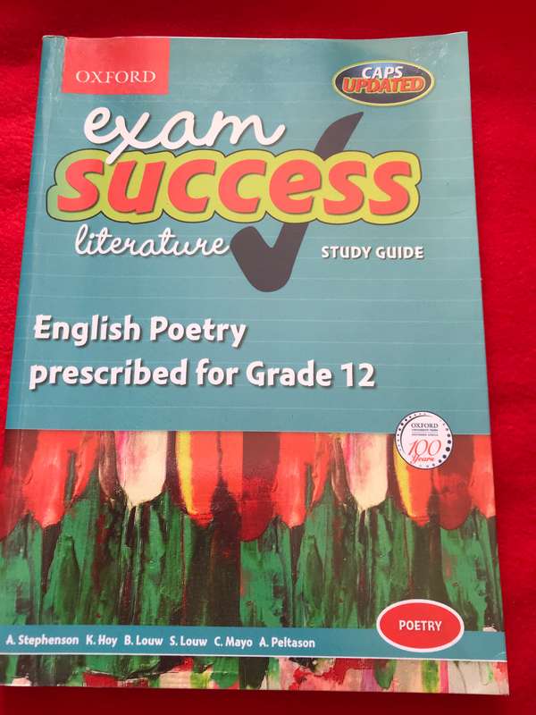 Grade 12: Exam success literature study guide English Poetry