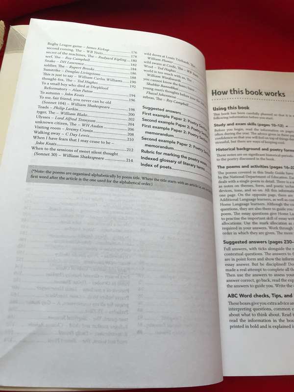 Grade 12: Exam success literature study guide English Poetry