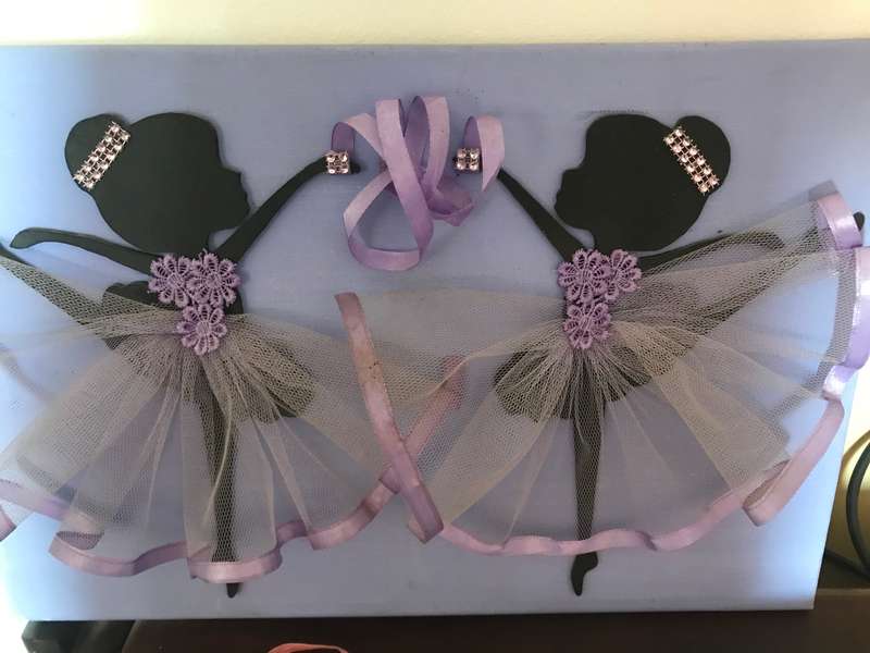 Ballerina  Lot of 3: Lavender wall art, ballerina decoshoes, Royal Academy of Dancing book