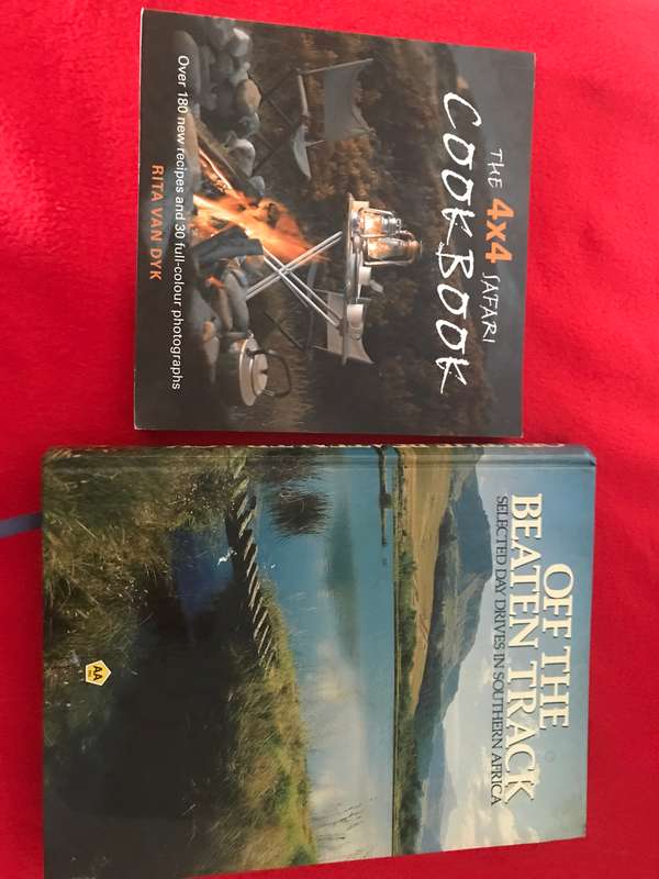 Lot 2 books : off the beaten track and The 4 x 4 Safari Cookbook