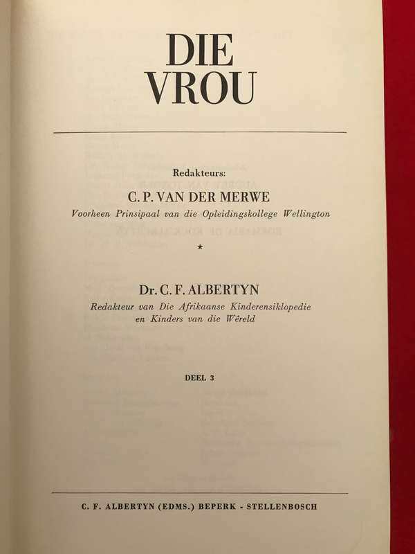 DIE VROU 1973 (8 volume )deur C P van der Merwe