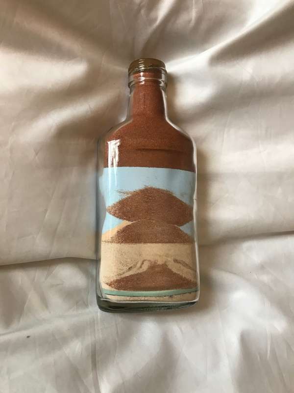 2 x Sand Bottle Art