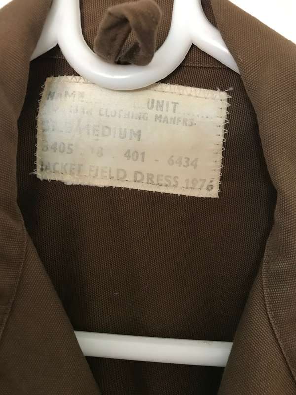 Army jacket field dress 1976 Medium 3405-18-401-6434