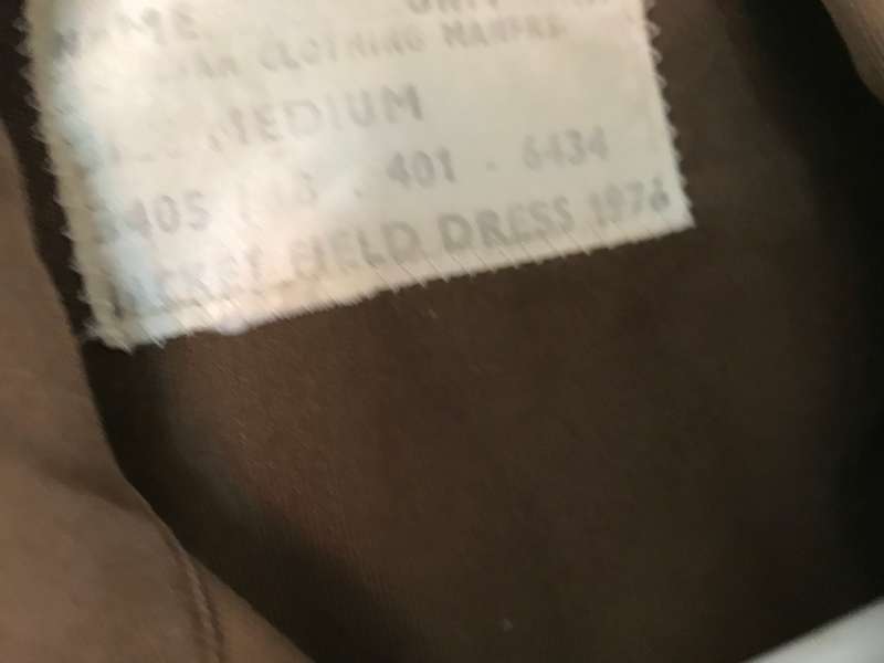 Army jacket field dress 1976 Medium 3405-18-401-6434