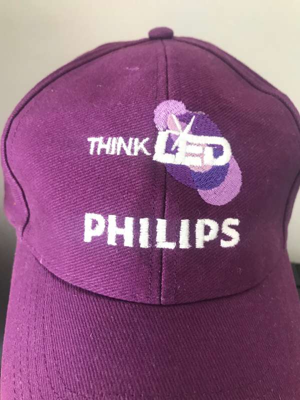 Purple cap embroidery Philips