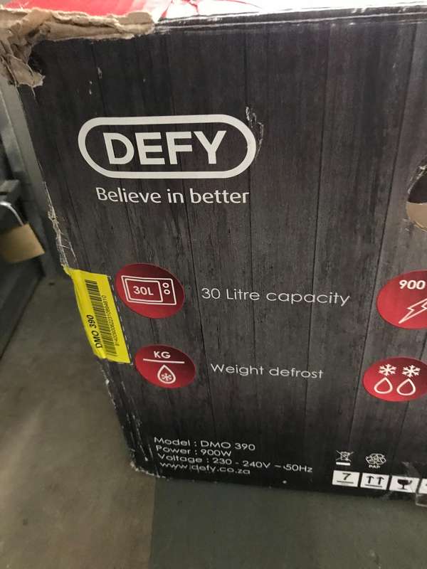 Defy 30L microwave glass plate