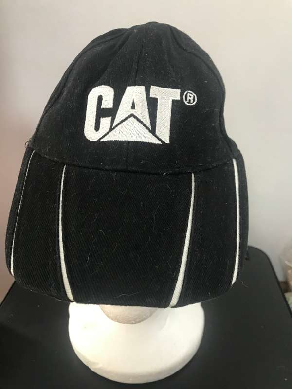 CAT caterpillar cap black and white