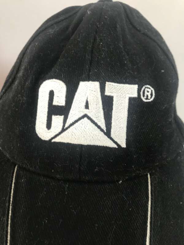 CAT caterpillar cap black and white