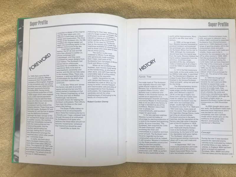 Sunbeam S7 and S8 super profile by Robert Cordon Champ (Hardcover, 1983)
