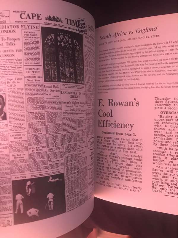 Great Springbok cricket tests 100 years of headlines a cricket centenary scrapbook