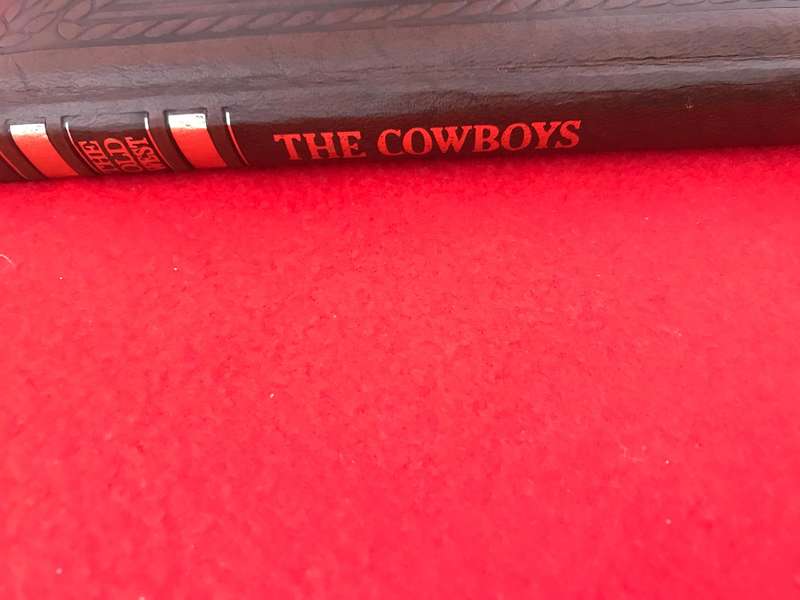 The Cowboys in The old west -leather cover lavi illustrated with contemporary paintings &photographs