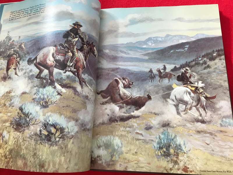 The Cowboys in The old west -leather cover lavi illustrated with contemporary paintings &photographs