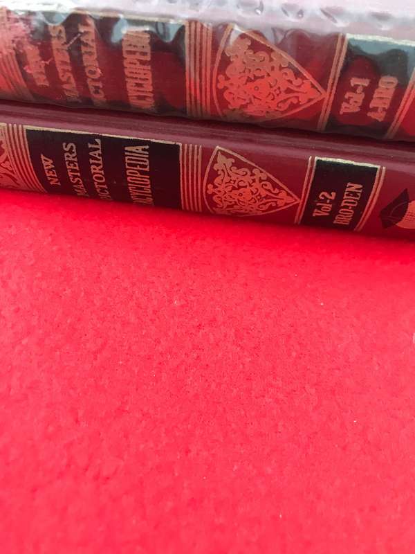 NEW MASTER'S PICTORIAL ENCYCLOPEDIA SET 2 books Volume  1 & Volume  2 1964