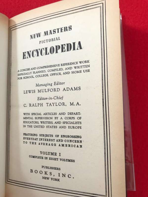 NEW MASTER'S PICTORIAL ENCYCLOPEDIA SET 2 books Volume  1 & Volume  2 1964