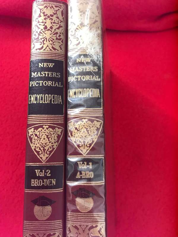 NEW MASTER'S PICTORIAL ENCYCLOPEDIA SET 2 books Volume  1 & Volume  2 1964