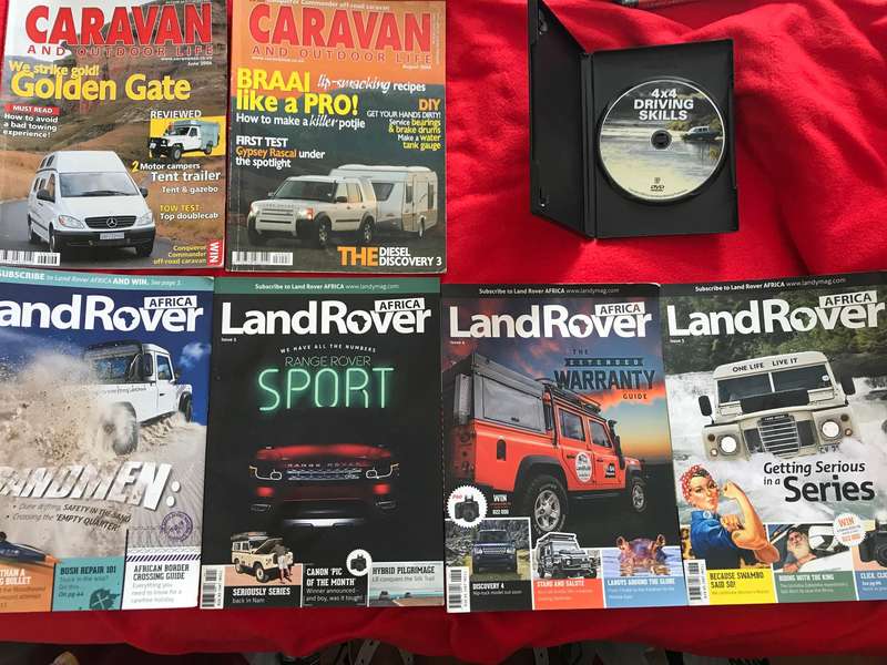 LandRover x4 and Caravan x 2 magazines and Added DVD