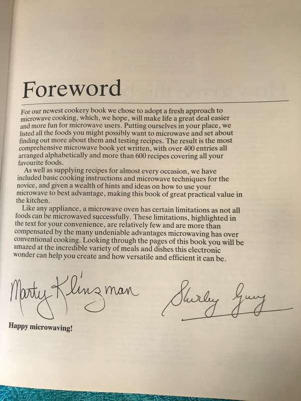 Skinny bitch and The A-Z microwave cooking in South Africa signed by Marty and Shirley