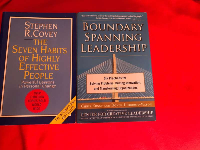 Boundary Spanning Leadership and The Seven Habits of highly effective people Lot 2 books