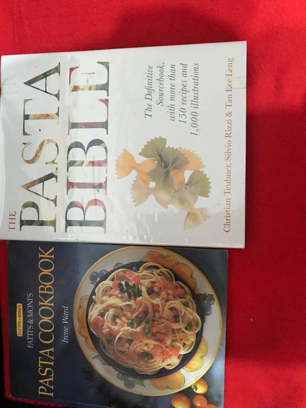 The Pasta Bible Hardcover And Pasta Cookbook (Fatti's and Moni's) Lot 2
