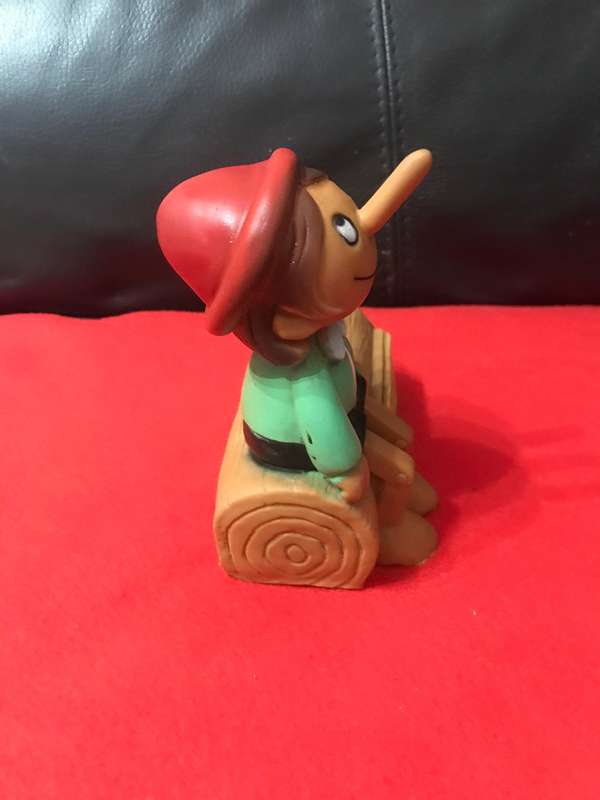 Pinocchio Money Box with lid  1979 NBS Bank rubber Apollo Film  by Prima Toys