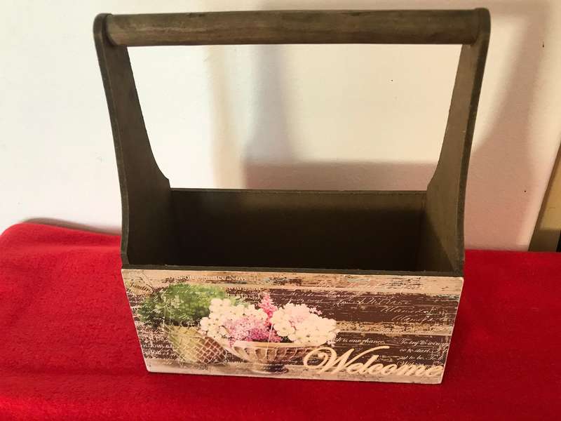 Decor Christelike stelling op hout en planter box