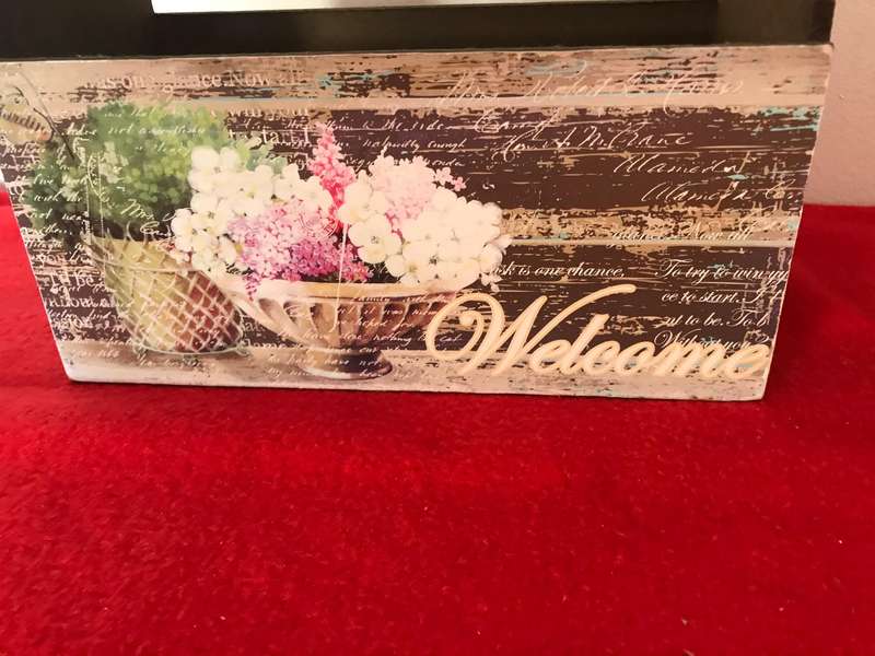 Decor Christelike stelling op hout en planter box