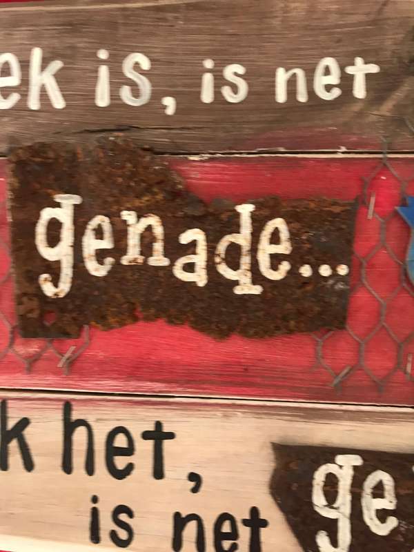 Decor Christelike stelling op hout en planter box