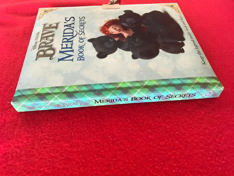 Meridas Book of Secrets, Disney Pixar, Brave metal heart padlock, key in envelope, beautiful journal