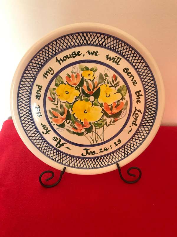 Christian Plate with Bible Scripture
