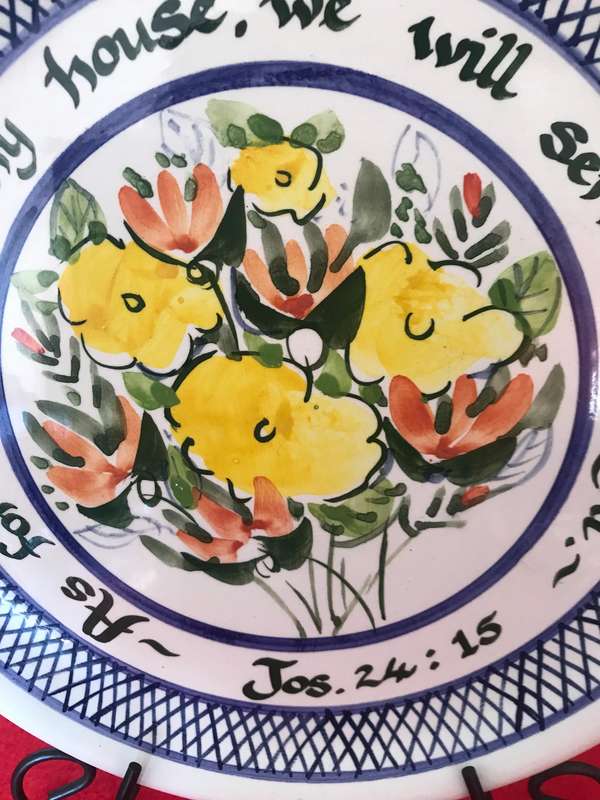 Christian Plate with Bible Scripture