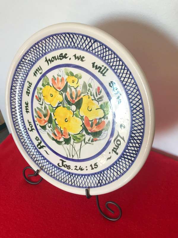 Christian Plate with Bible Scripture