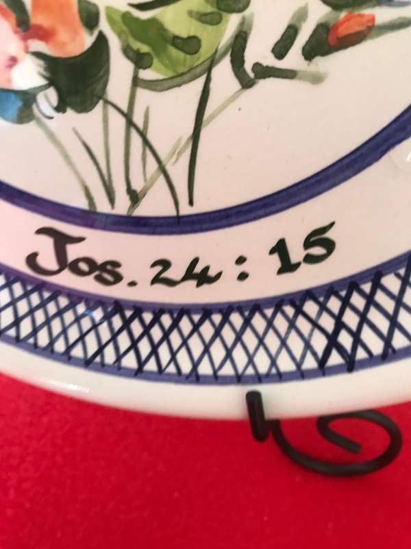 Christian Plate with Bible Scripture