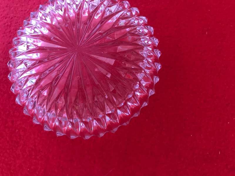 Antique Brilliant Deep Cut Diamond Shaped bowls x 2