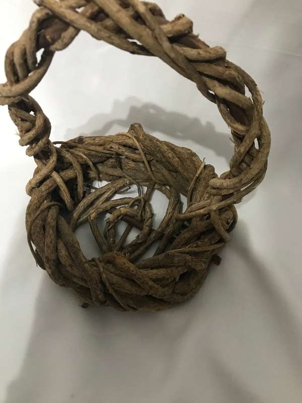 RUSTIC WOVEN TWIG WOOD BASKET