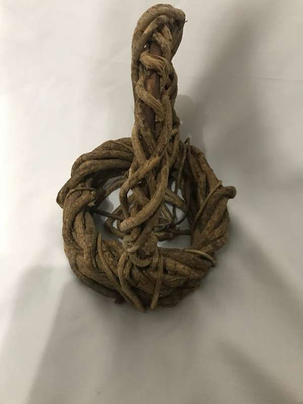 RUSTIC WOVEN TWIG WOOD BASKET