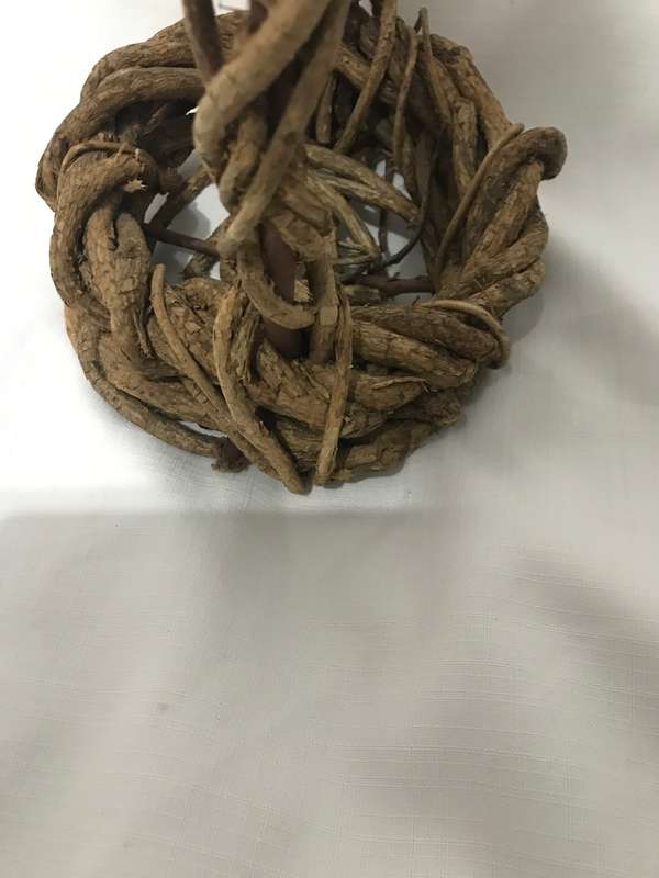 RUSTIC WOVEN TWIG WOOD BASKET
