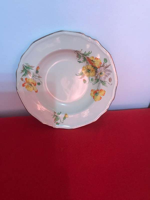 ALFRED MEAKIN 1930 Marigold Densby berry soup bowl gold border x 8