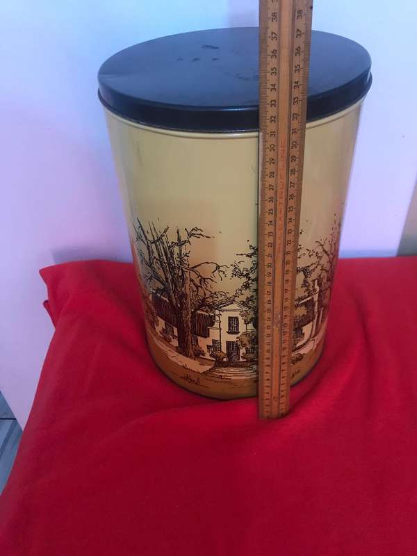 Huge Vintage Storage Tin 33 cm long