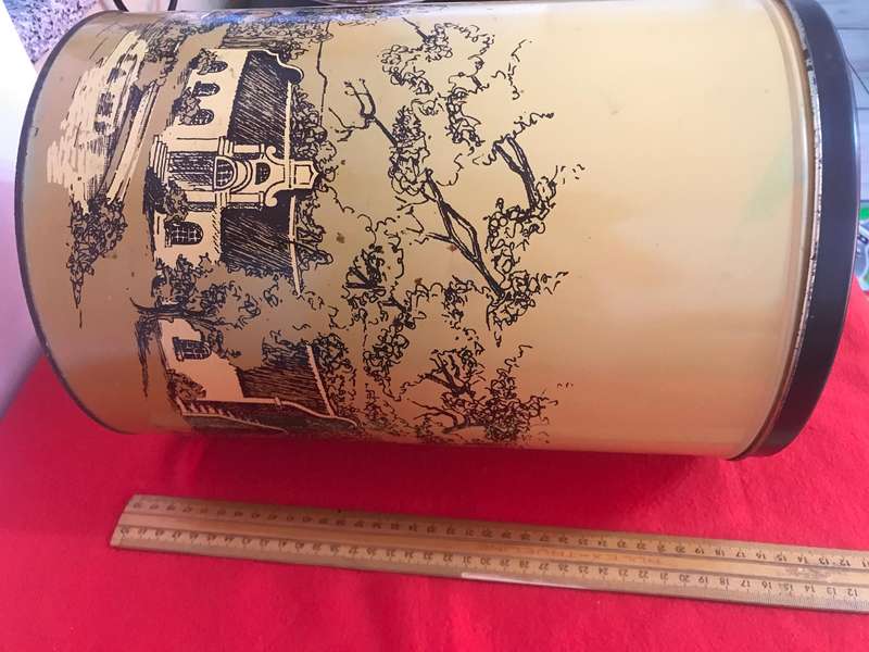 Huge Vintage Storage Tin 33 cm long