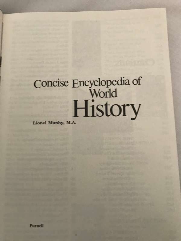 Purnells Concise Encyclopedia of World History 256 pages hardcover
