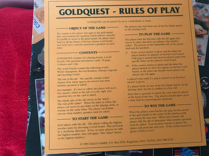 ORIGINAL BOXED VINTAGE SUPERSPORT GOLDQUEST BOARD GAME